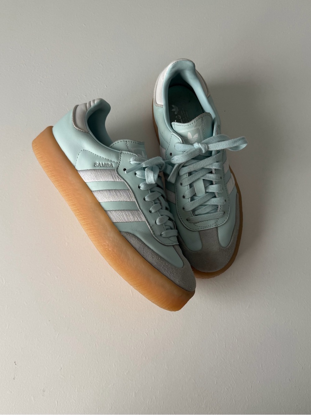 Adorable Blue Adidas Sambas Sneakers